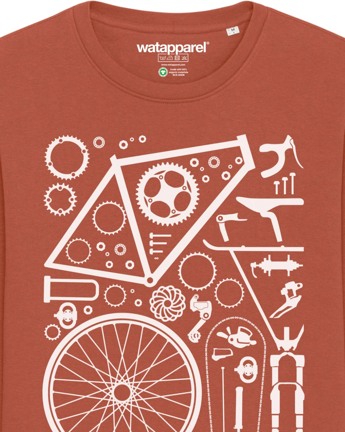 Watapparel Sweatshirt Fahrradteile – Ansicht 3