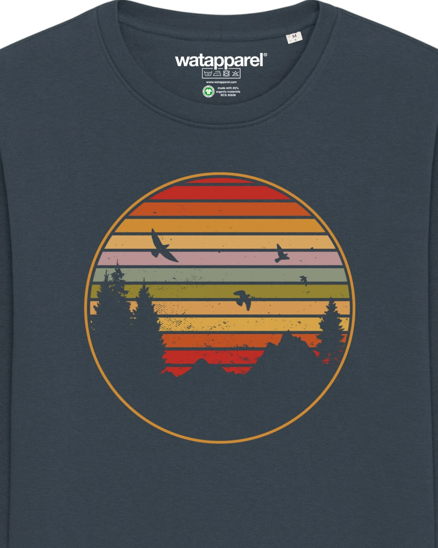Watapparel Sweatshirt Sunset Berge & Tannen – Ansicht 3