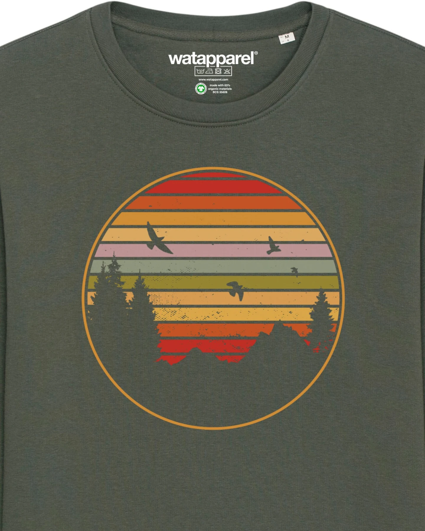 Watapparel Sweatshirt Sunset Berge & Tannen – Ansicht 3
