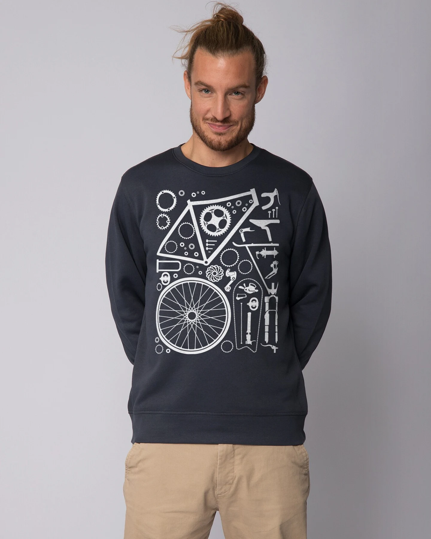 Watapparel Sweatshirt Fahrradteile – Ansicht 2