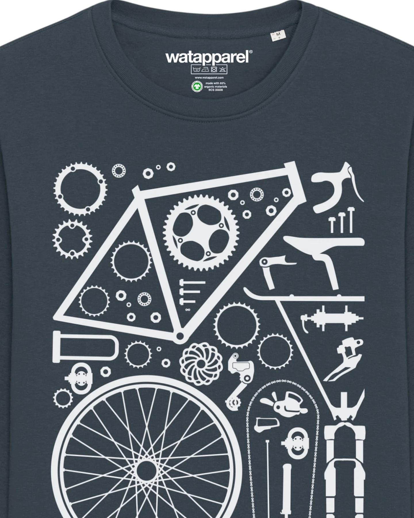 Watapparel Sweatshirt Fahrradteile – Ansicht 3