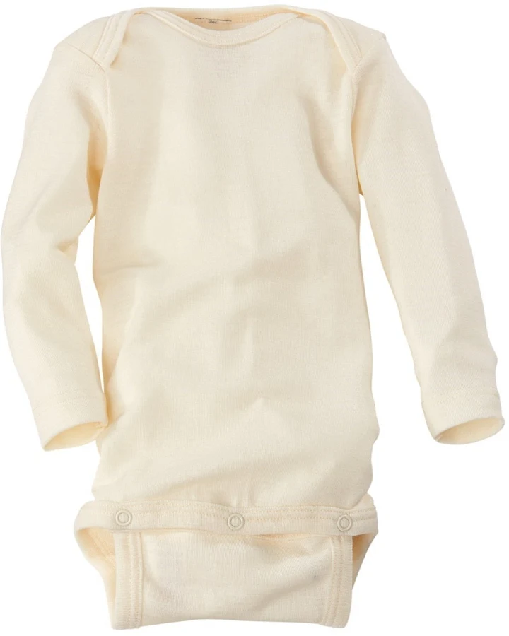 Cosilana Baby Body Langarm Wolle Seide natur Gr. 74/80