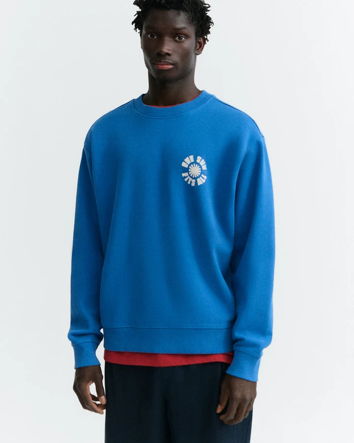 Thinking MU Herren vegan Sweatshirt One Sun Von Leon Blue