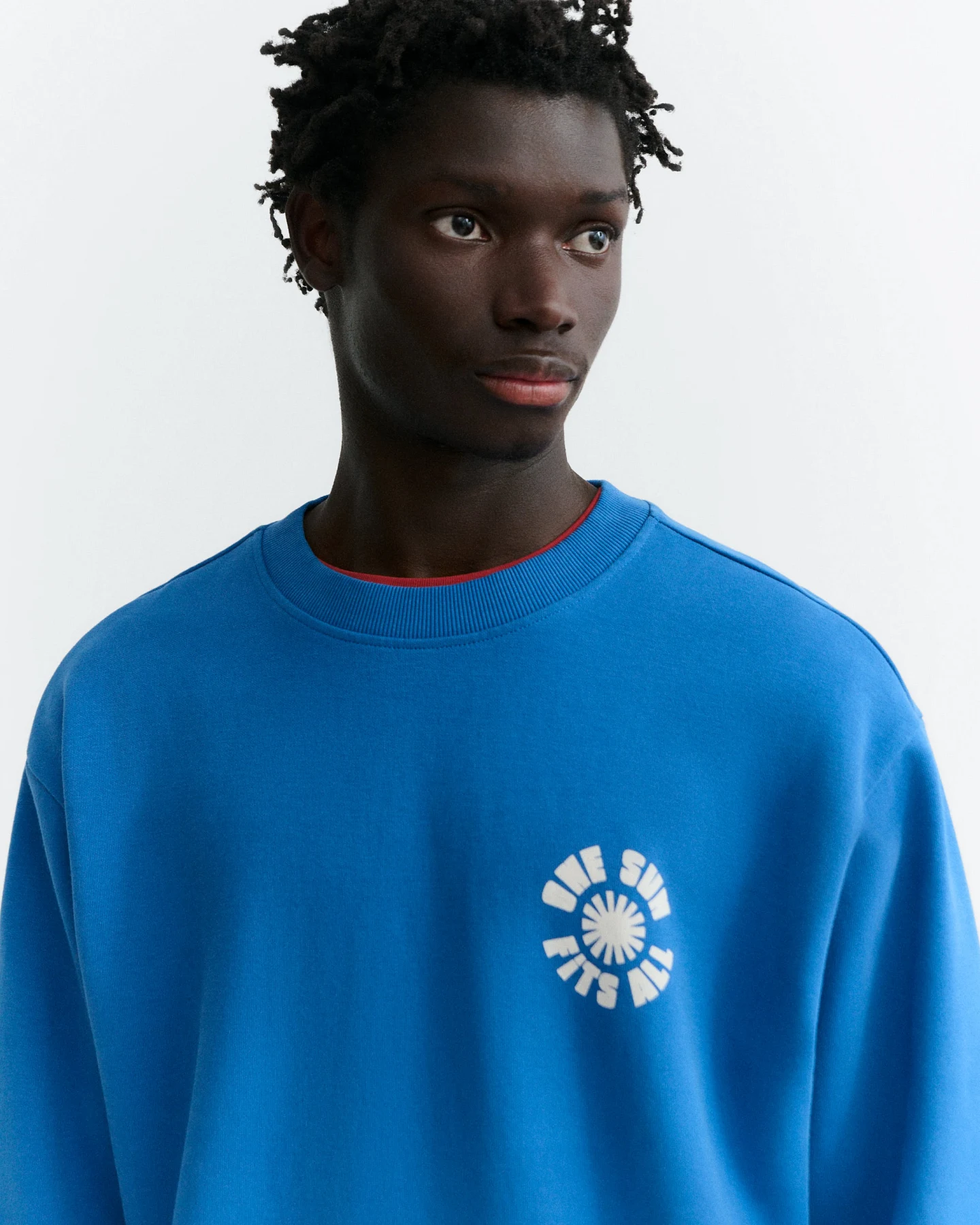 Thinking MU Herren vegan Sweatshirt One Sun Von Leon Blue – Ansicht 2
