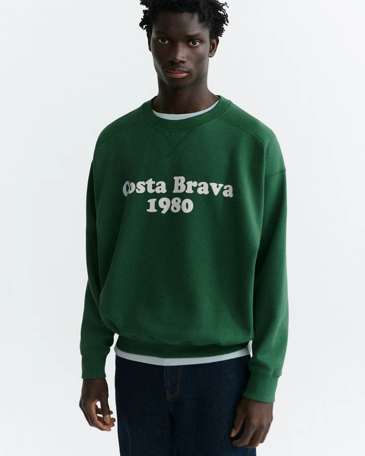 Thinking MU Herren vegan Sweatshirt Jadewon Costa Brava Dunkelgrün