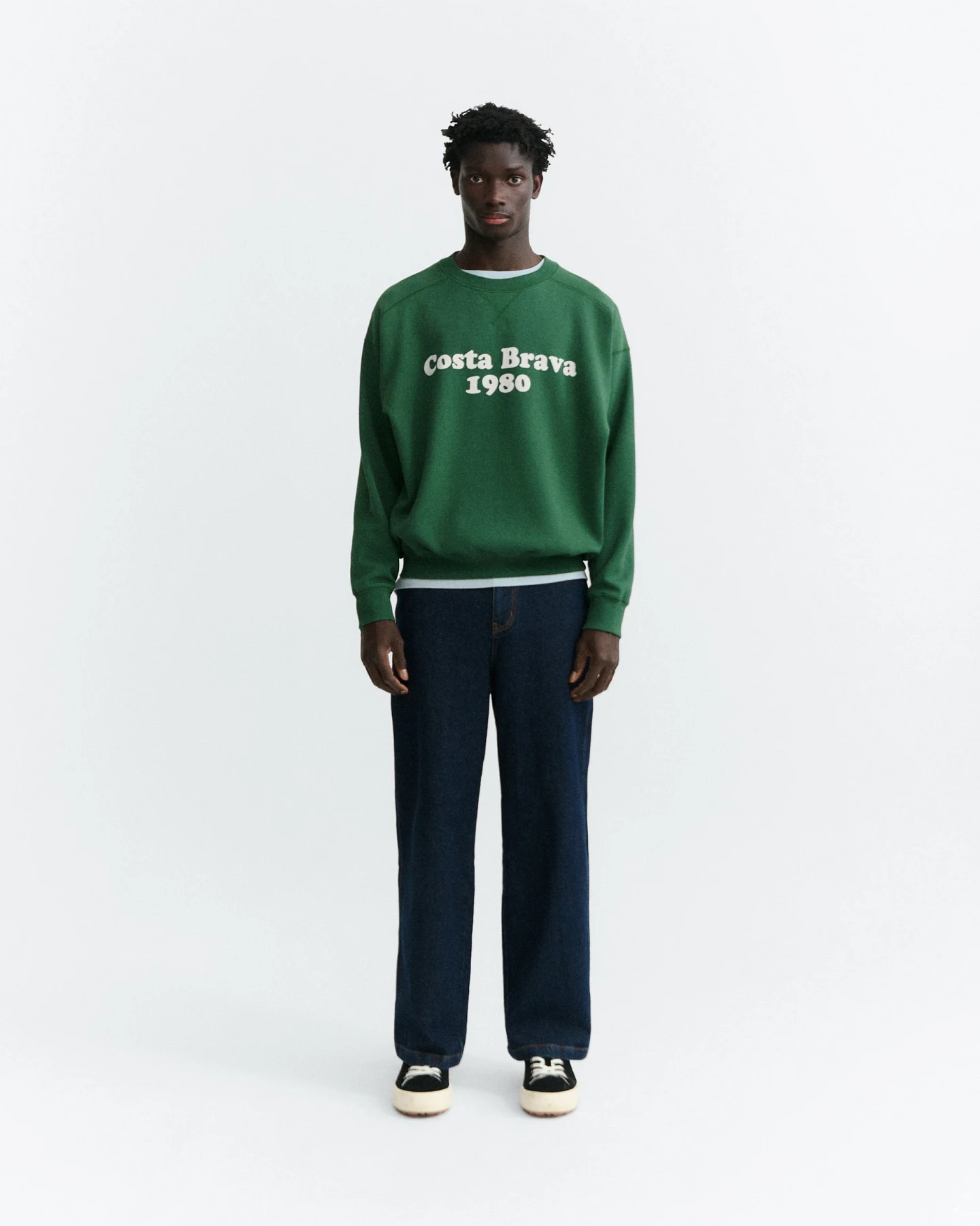 Thinking MU Herren vegan Sweatshirt Jadewon Costa Brava Dunkelgrün – Ansicht 2