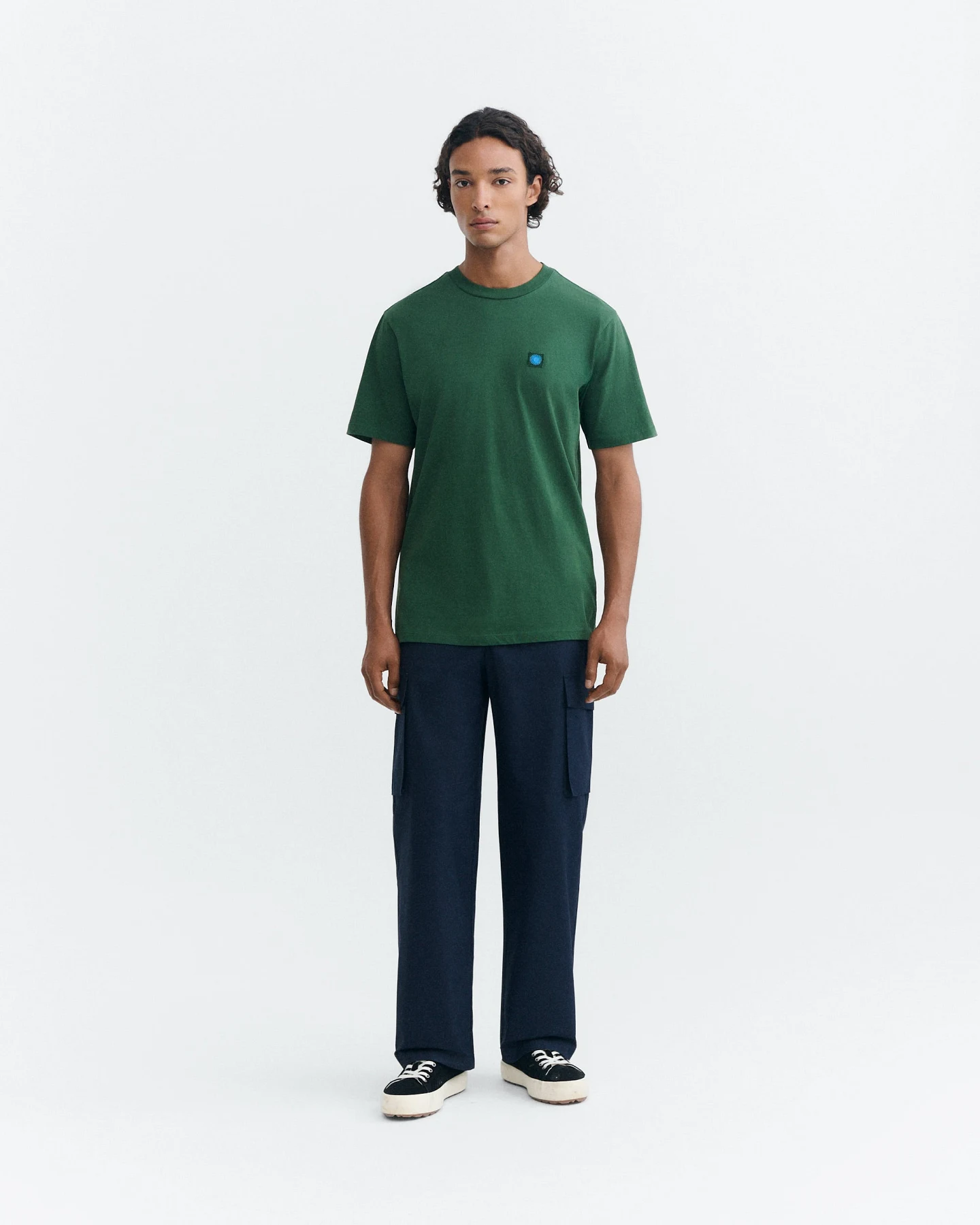 Thinking MU Herren vegan T-Shirt Zach Sonnenmotiv Rückseite Grün – Ansicht 2