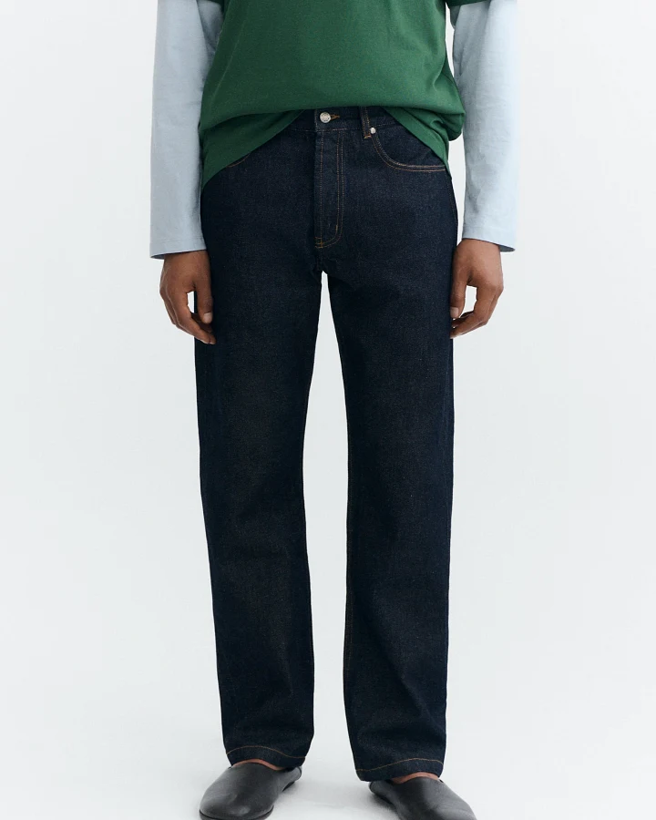 Thinking MU Herren vegan Jeans Larus Gerade Geschnitten Blau