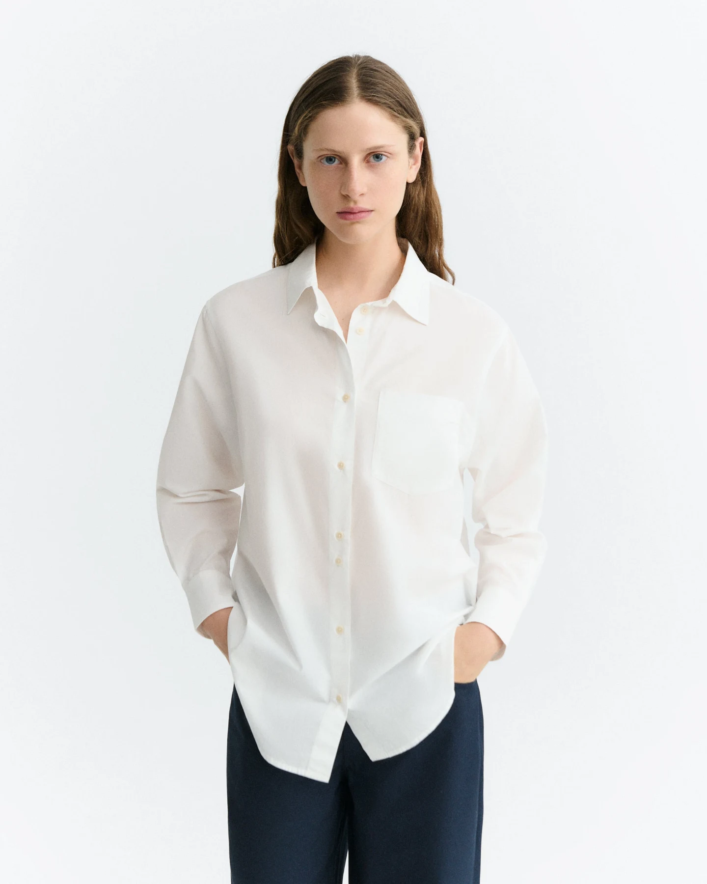 Thinking MU Damen vegan Oversize Bluse Dandelion Odie In Weiß – Ansicht 2