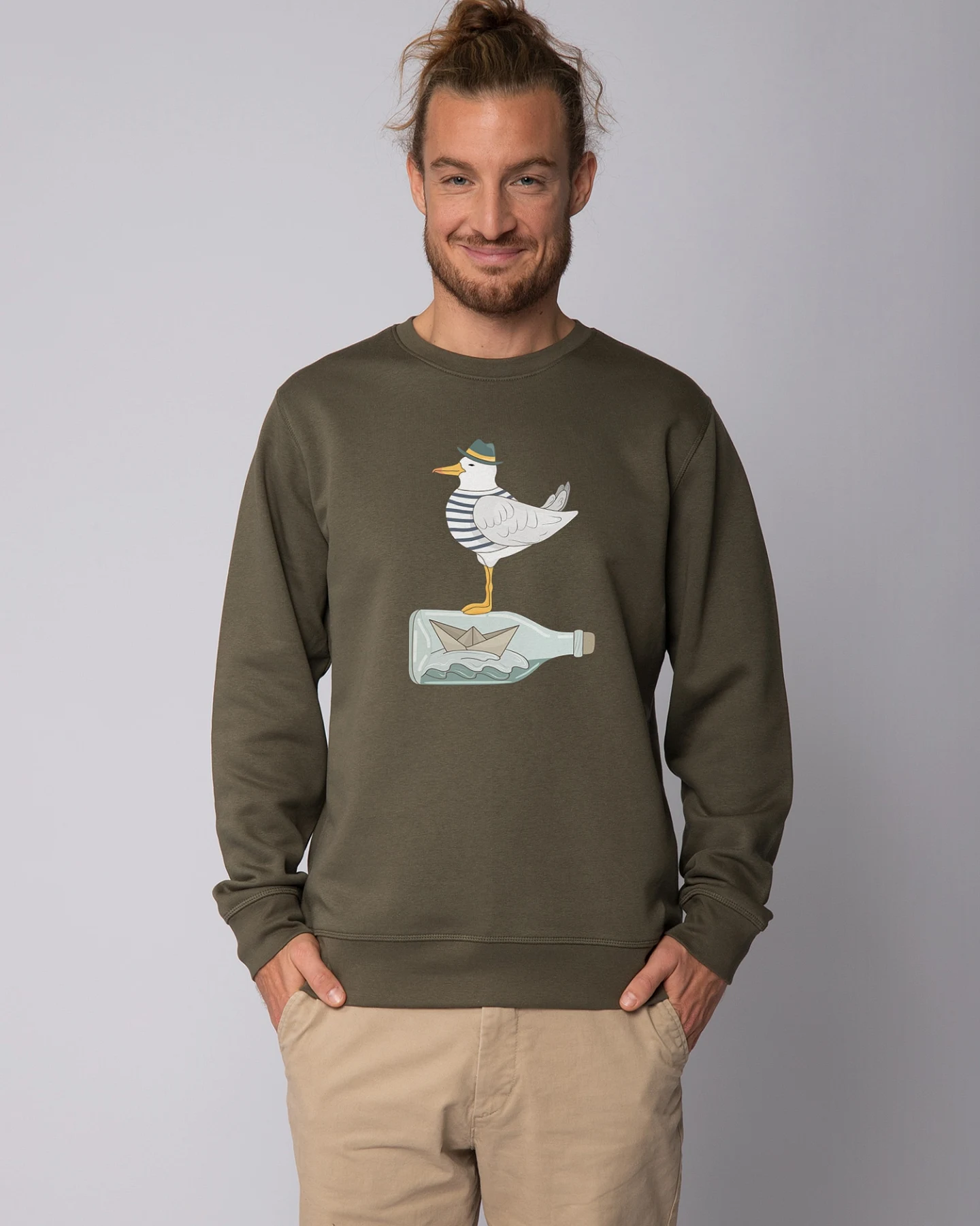 Watapparel Sweatshirt Möwe mit Hut – Ansicht 2