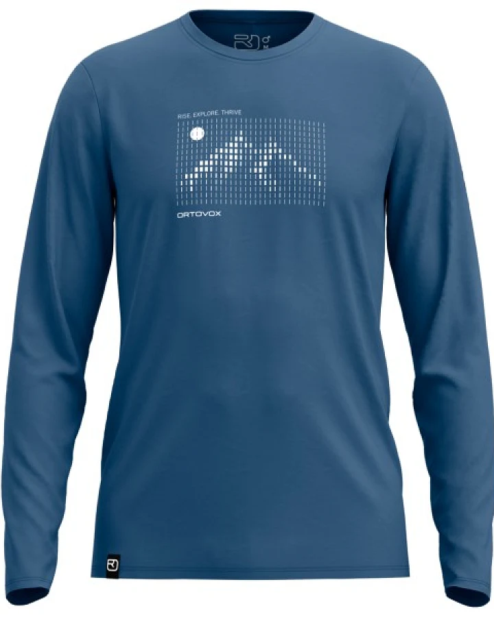 Ortovox - 185 Merino Sunrise L/S - Merinoshirt Gr S blau