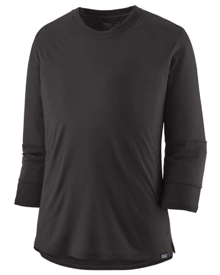 Patagonia - Women's Merino 3/4 Sleeve Bike Jersey - Merinoshirt Gr S schwarz/grau