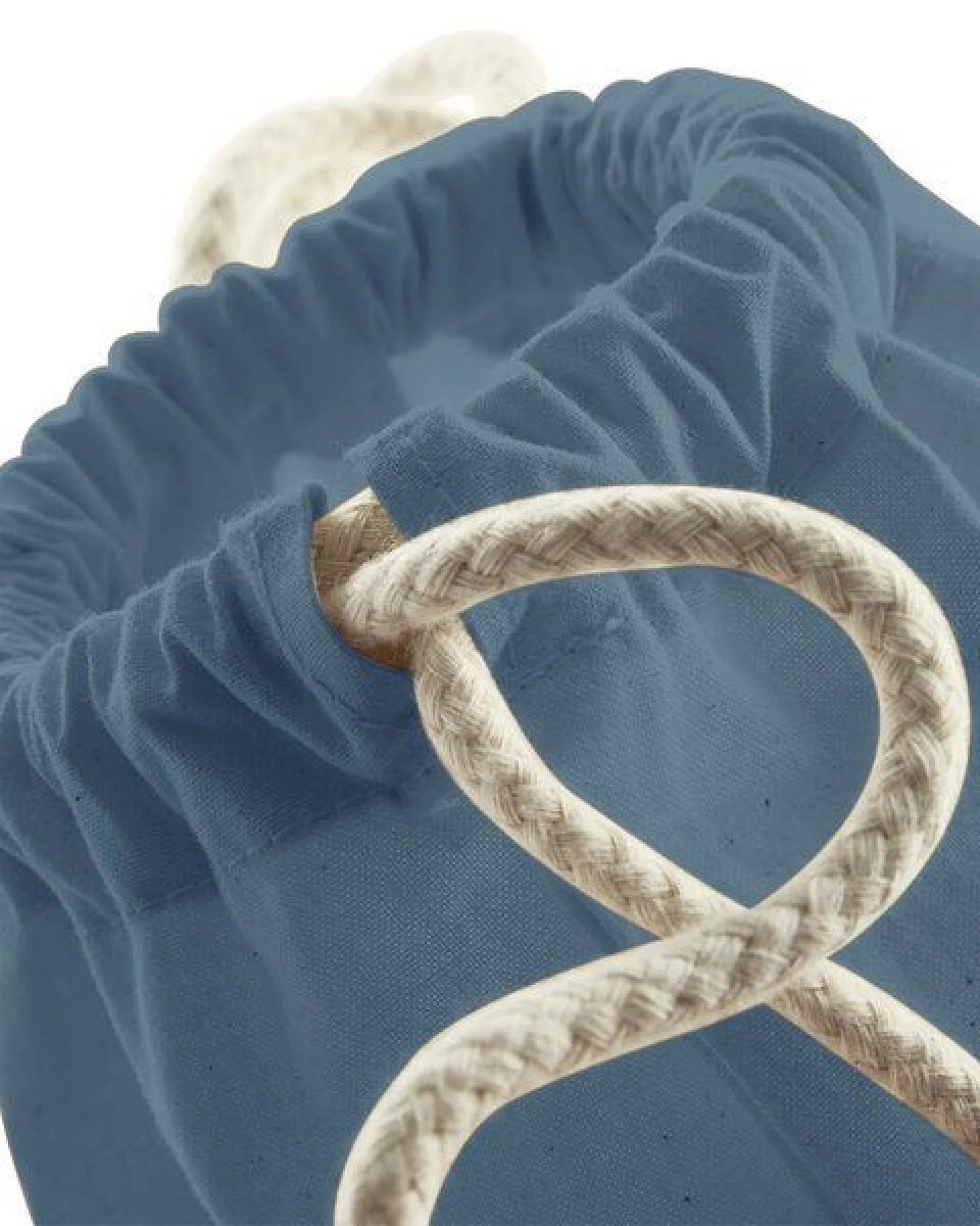 MELAdi Stringbag und Sportbeutel aus Biobaumwolle - Pomodoro auf Sky Blue – Ansicht 2