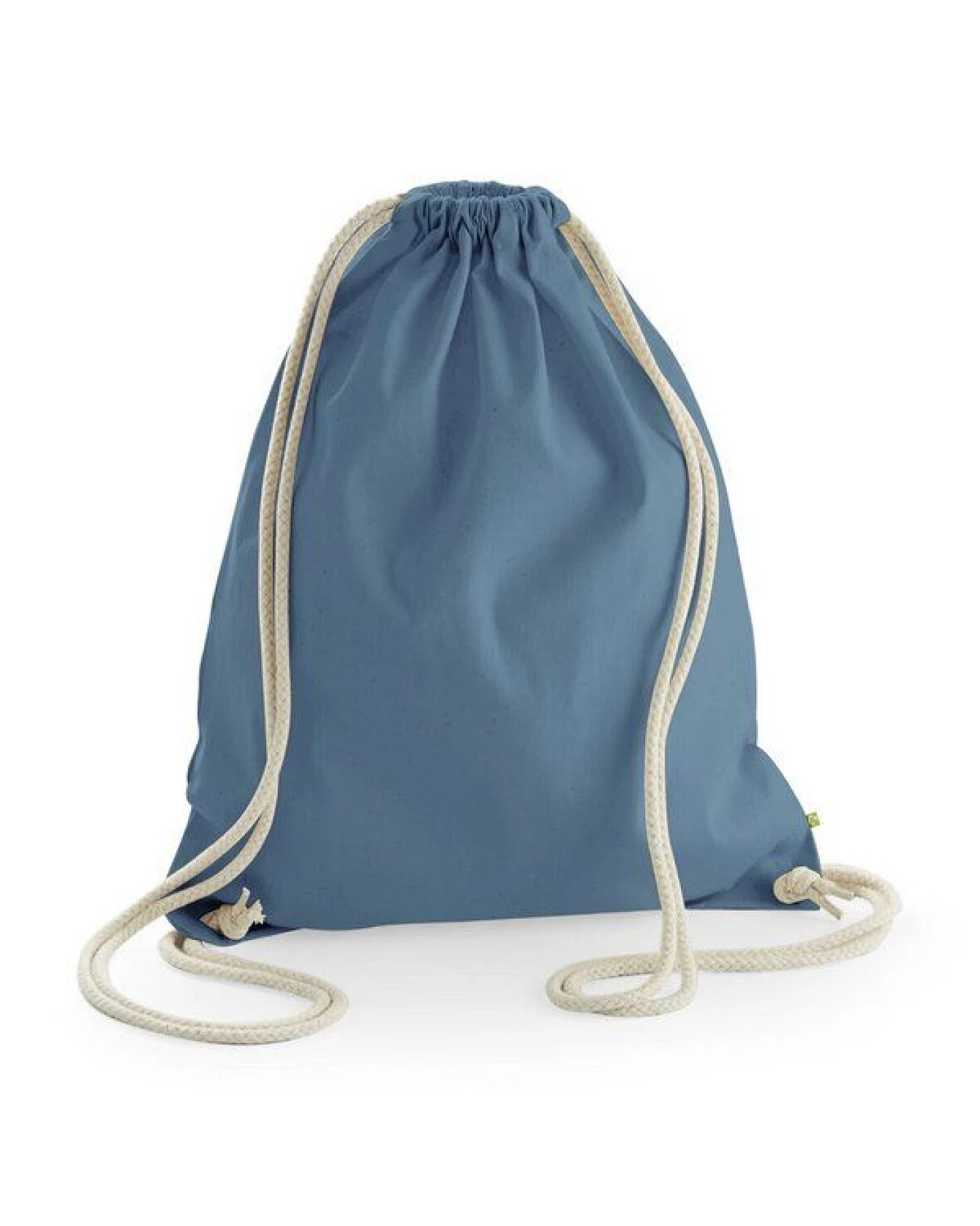 MELAdi Stringbag und Sportbeutel aus Biobaumwolle - Pomodoro auf Sky Blue – Ansicht 3