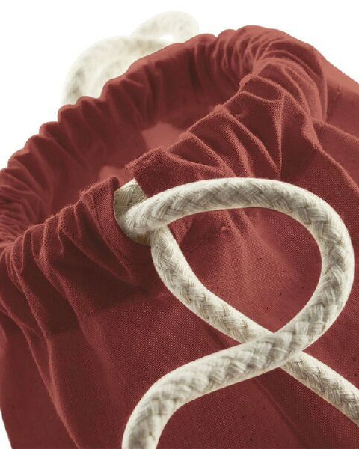 MELAdi Stringbag und Sportbeutel aus Biobaumwolle - graue Katze auf Rusty Red – Ansicht 4