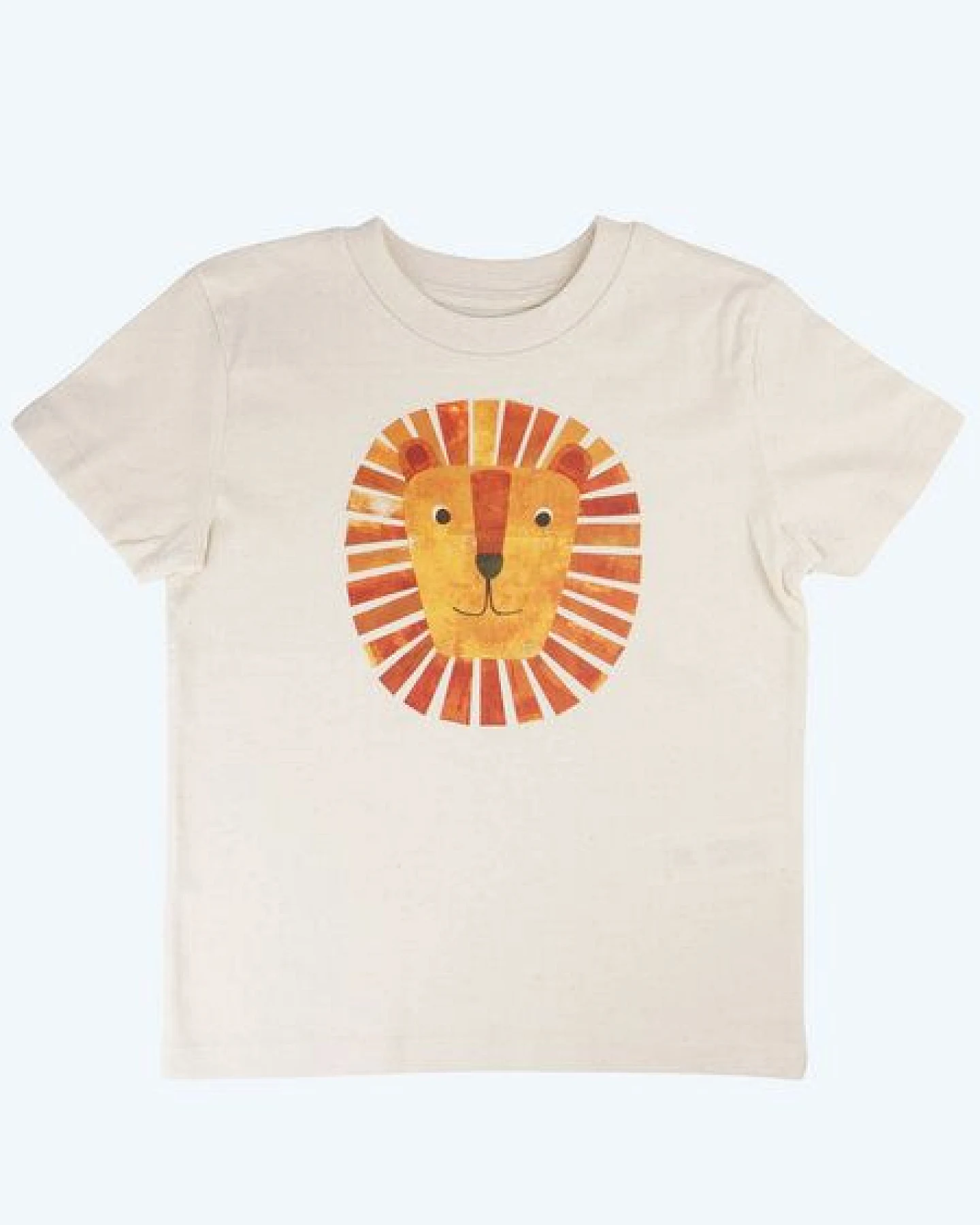 MELAdi Kinder Shirt aus Biobaumwolle - Löwe auf Natural Raw – Ansicht 3