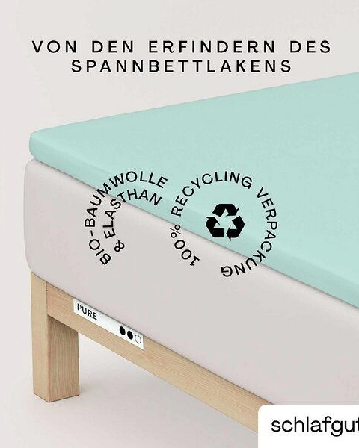 Schlafgut Topper Spannbettlaken Pure - 95% Biobaumwolle, 5% Elasthan - Matratzenhöhe bis 10cm – Ansicht 3
