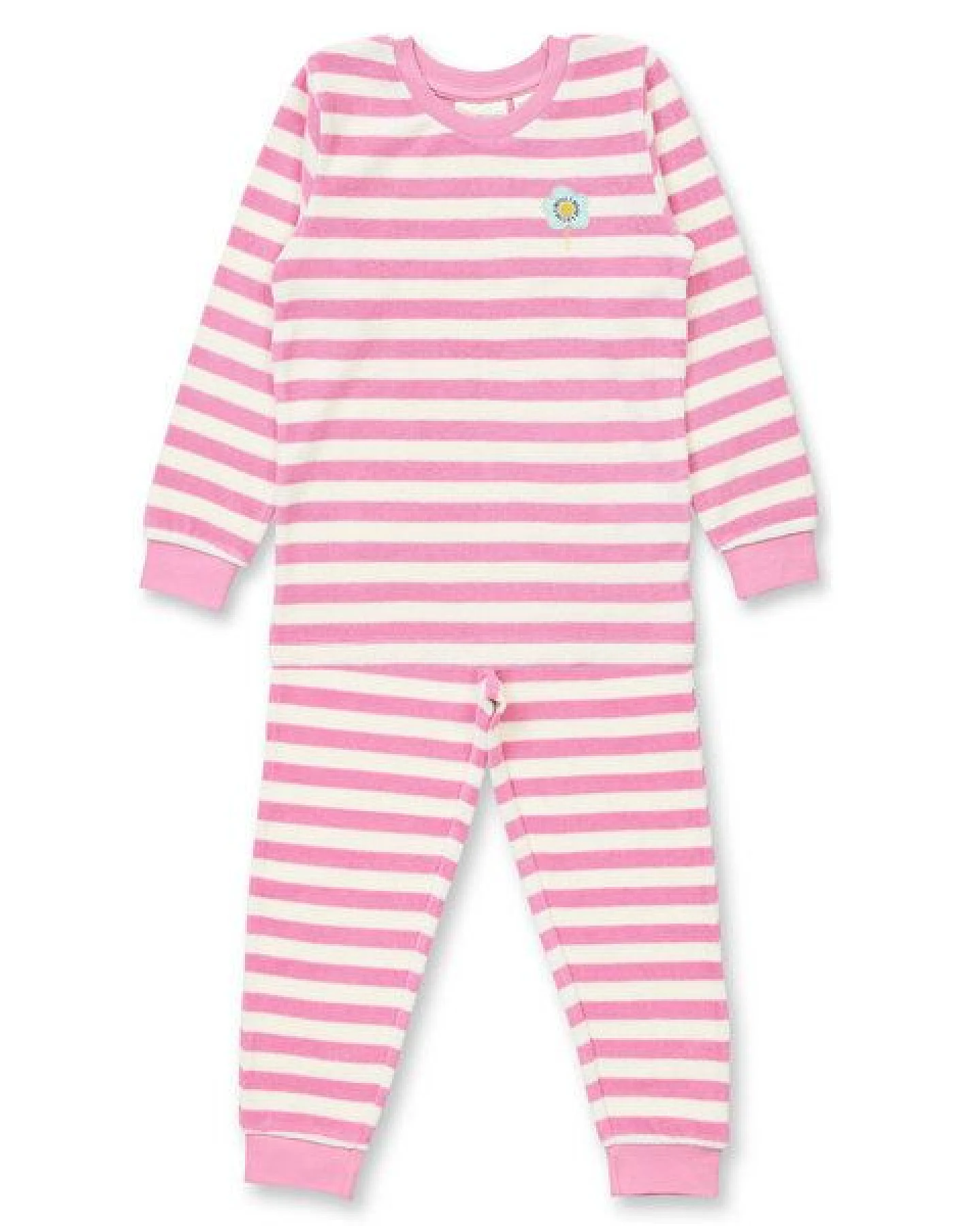 Sense Organics Zweiteiliger Frottee Kinder-Schlafanzug Ringel Bio-Baumwolle – Ansicht 2