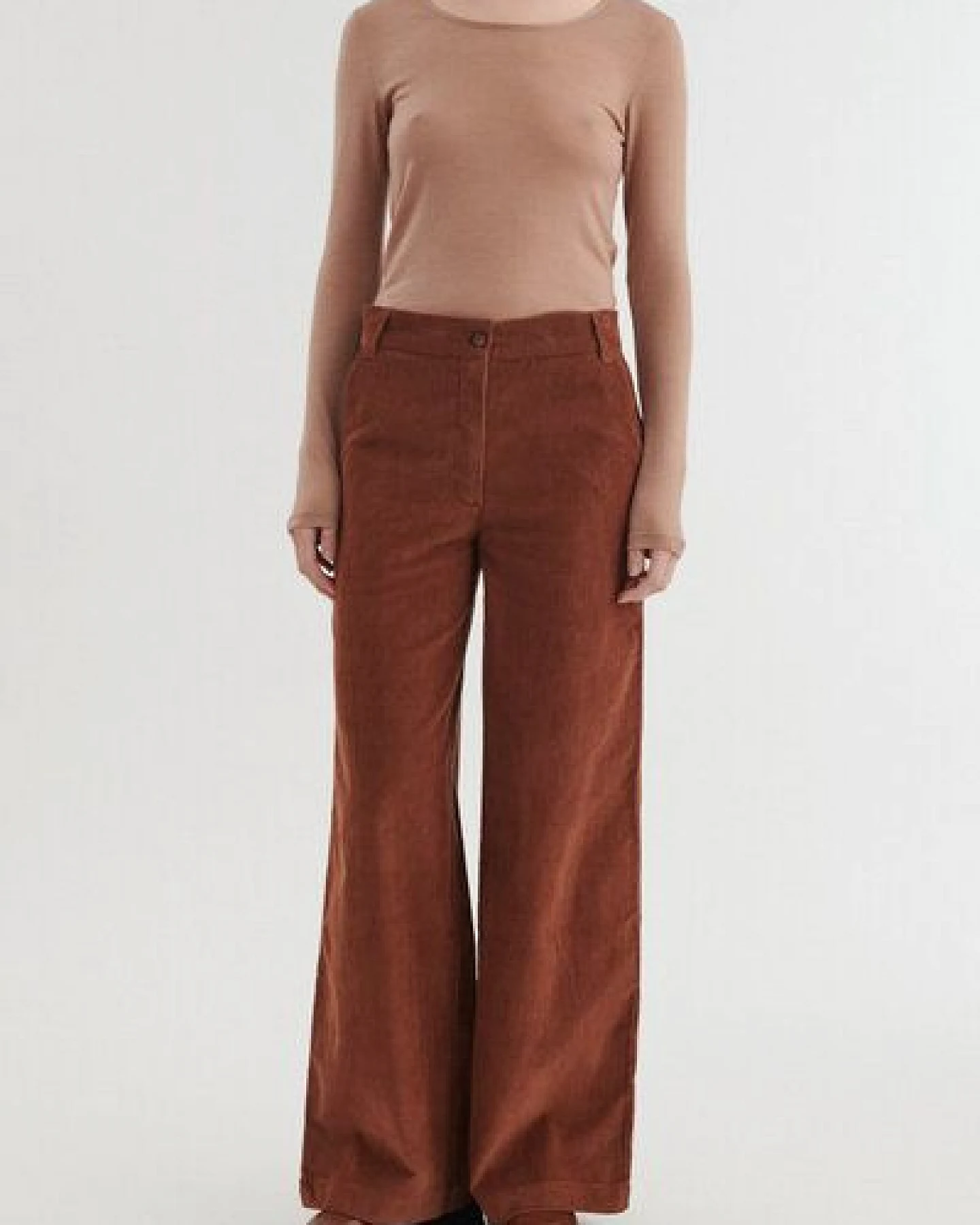 Basic Apparel Cordhose MILLU mit weitem Bein aus Bio-Baumwolle – Ansicht 2