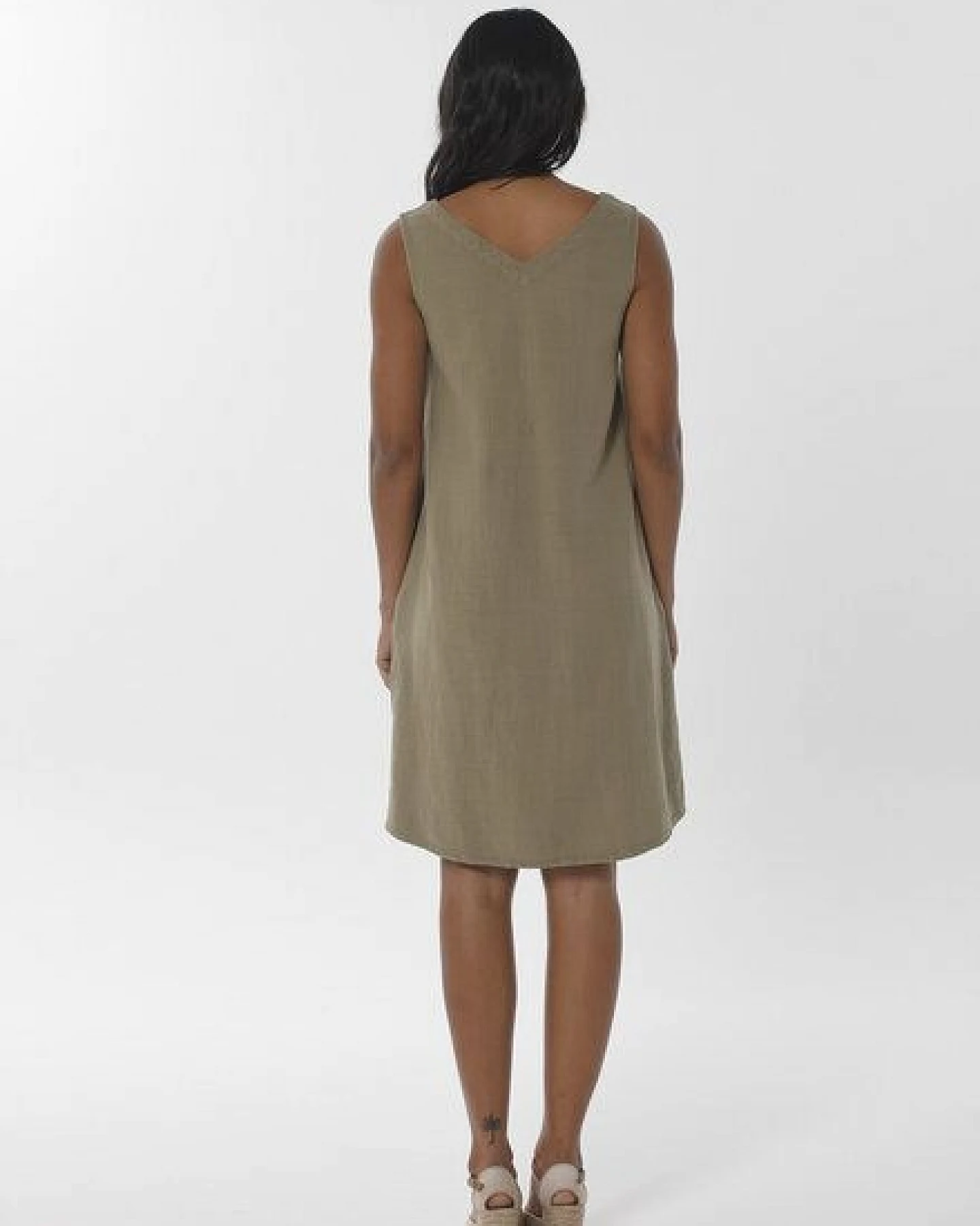 ORGANICATION Kleid aus Bio-Baumwolle und Leinen – Ansicht 4