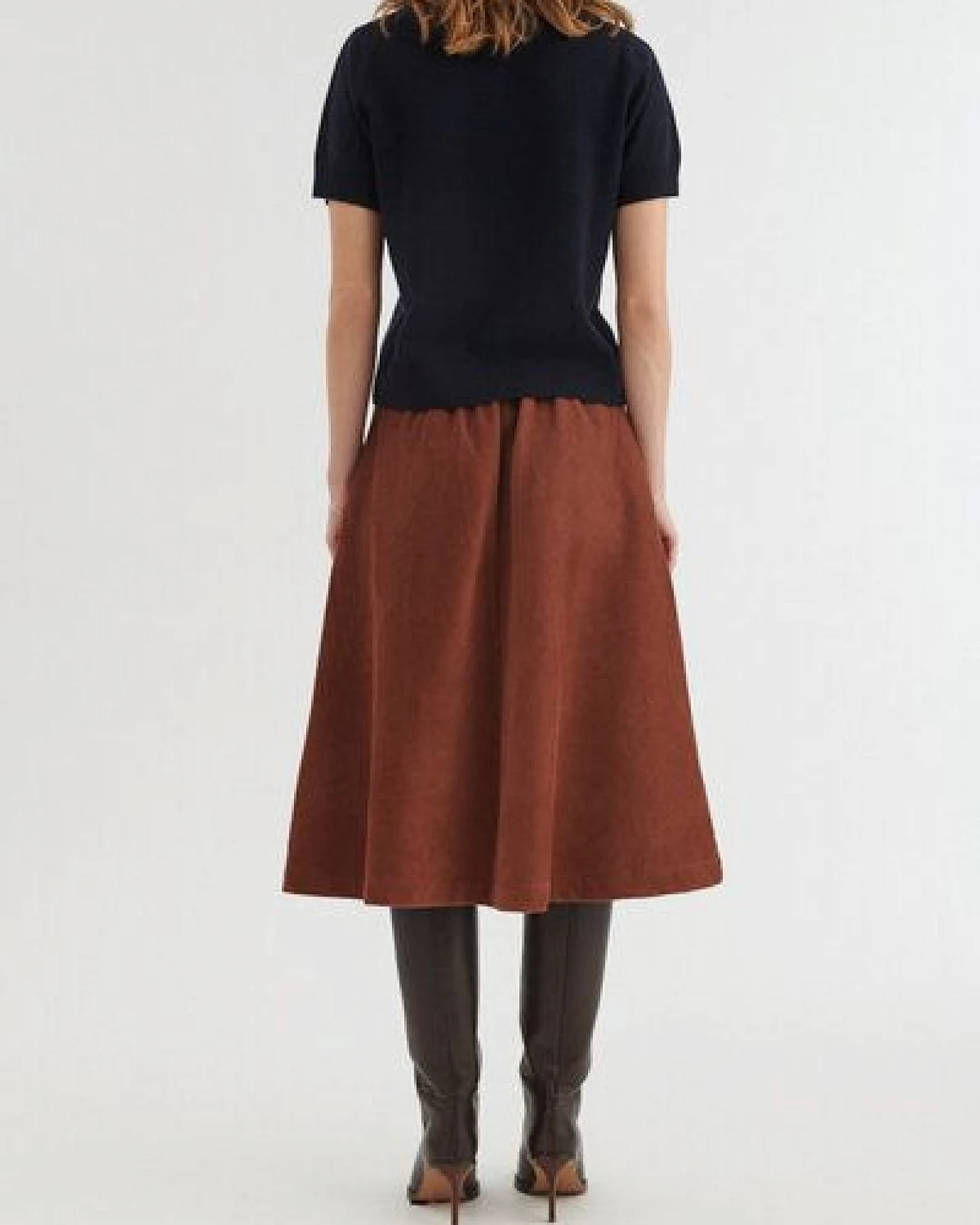 Basic Apparel Midi-Cord-Rock MILLU in A-Linie aus Bio-Baumwolle – Ansicht 4