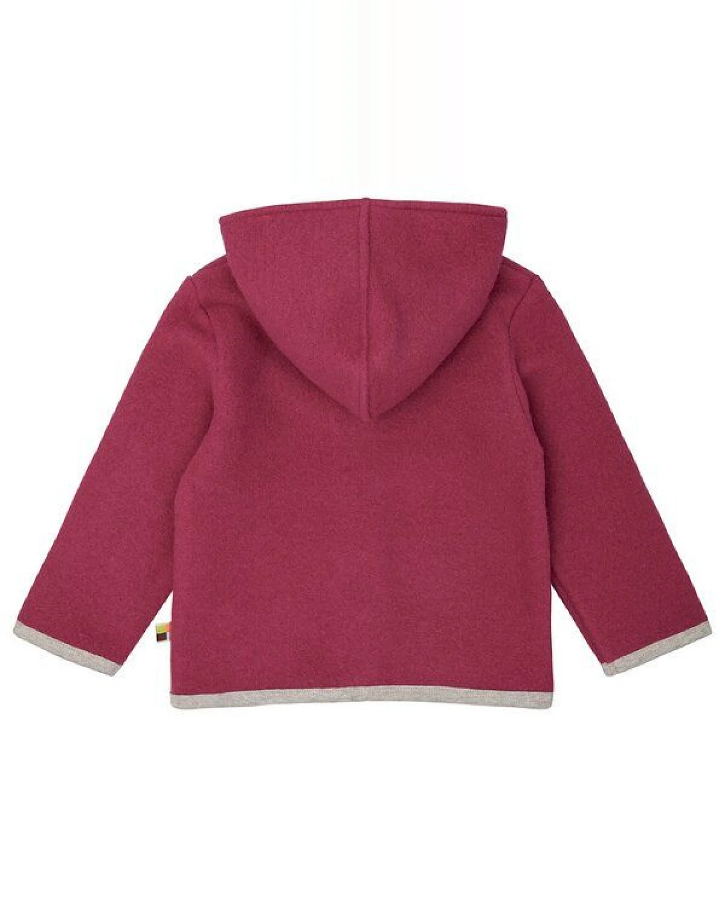 loud + proud Babys & Kinder Wollfleece-Jacke mit Kapuze, GOTS-zertifiziert – Ansicht 2