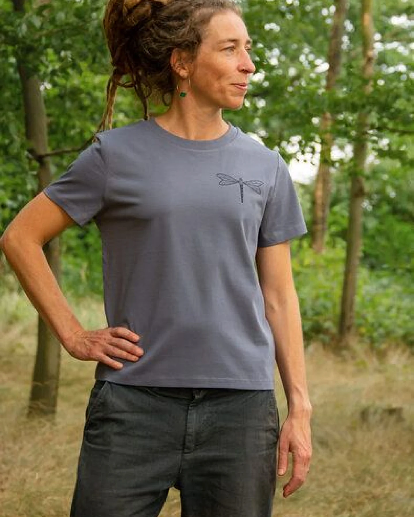 Cmig Libelle / Damen T-Shirt in blue grey XS-XXL – Ansicht 4