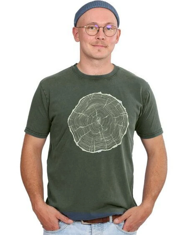Life-Tree Organic Fairwear Shirt Men Fairwear Organic Stone BigSlice