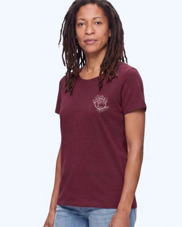 Life-Tree Organic Fairwear Shirt Women Logo Olive