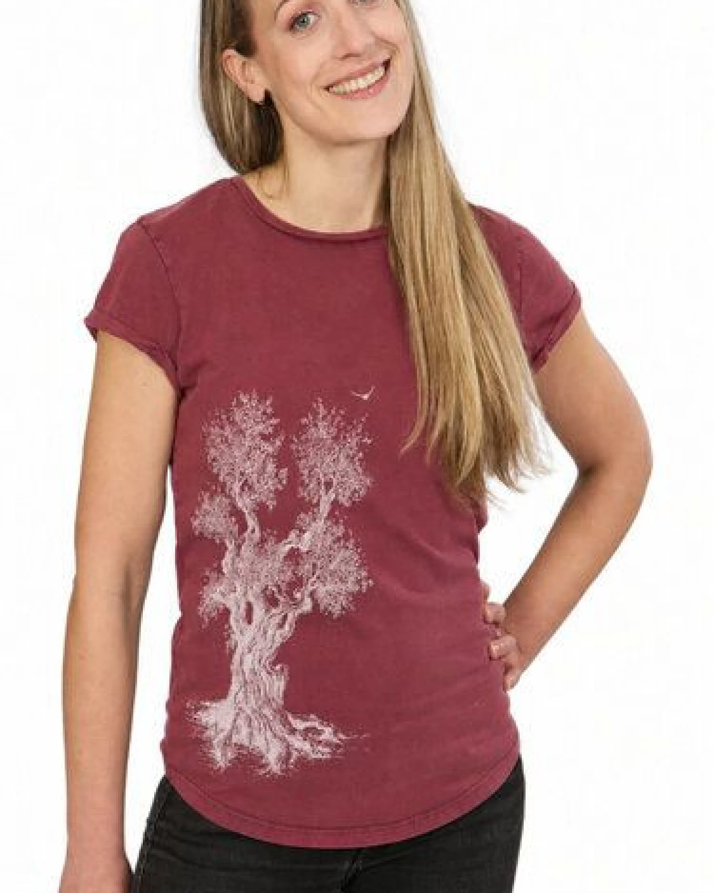 Life-Tree Organic Fairwear Shirt Women Olive Tree – Ansicht 3