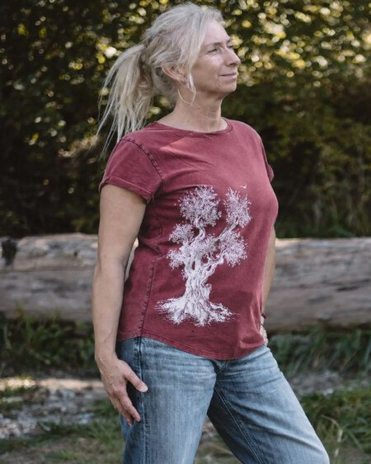 Life-Tree Organic Fairwear Shirt Women Olive Tree – Ansicht 4
