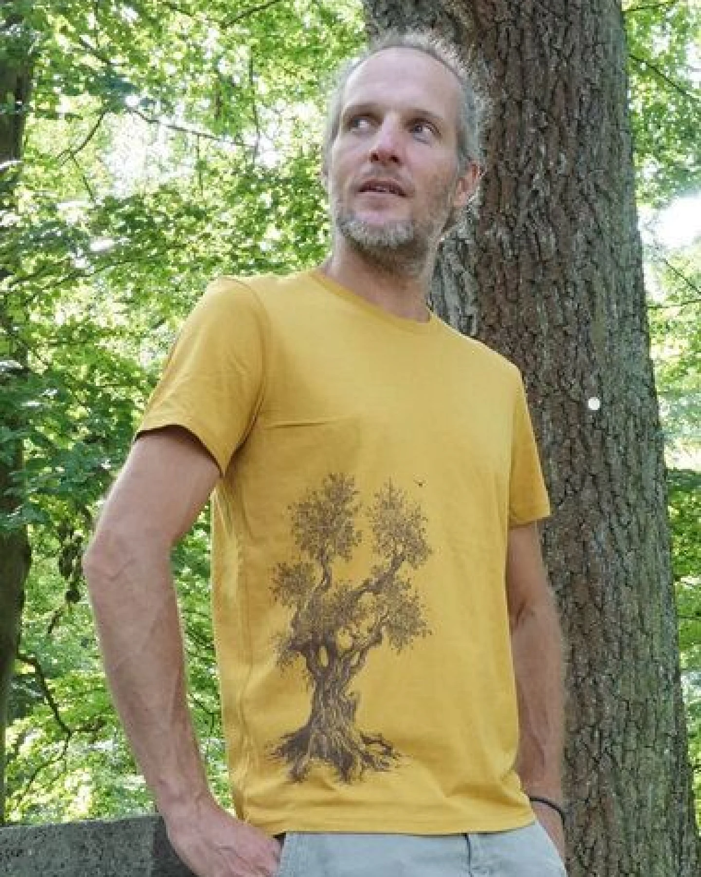 Life-Tree Organic Fairwear Shirt Men Olive Tree – Ansicht 4
