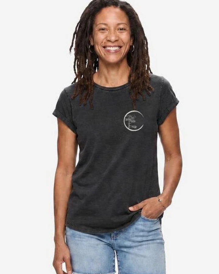 Life-Tree Organic Fairwear Shirt Women Logo Circle Stone Washed