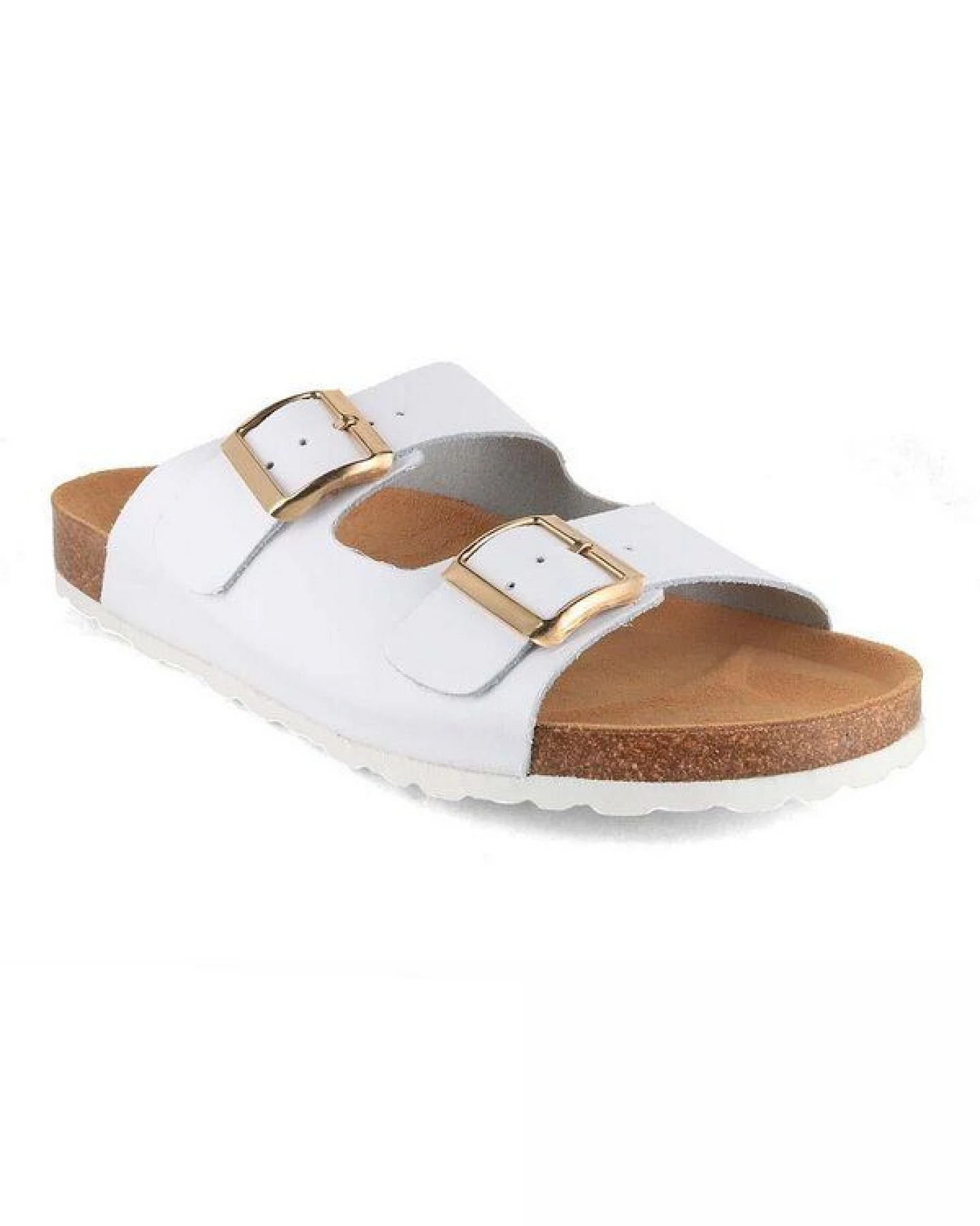 Tuffeln Leder-Pantoletten Norderney mit anatomischem Kork-Fußbett Zweischnaller-Sandalen – Ansicht 3