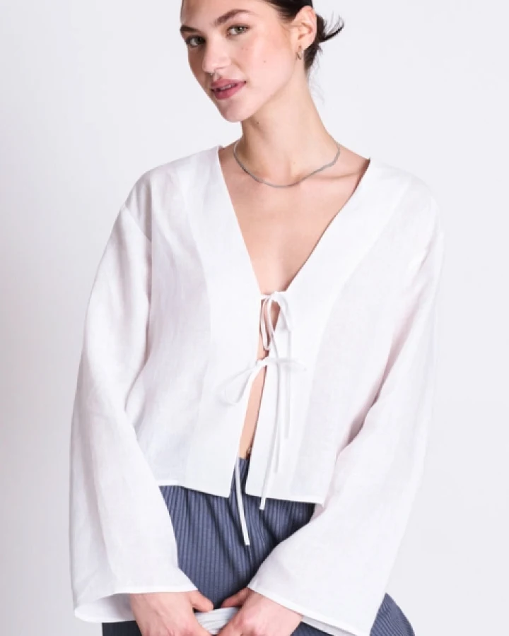 JAN 'N JUNE Damen vegan Bluse Skagen Weiß