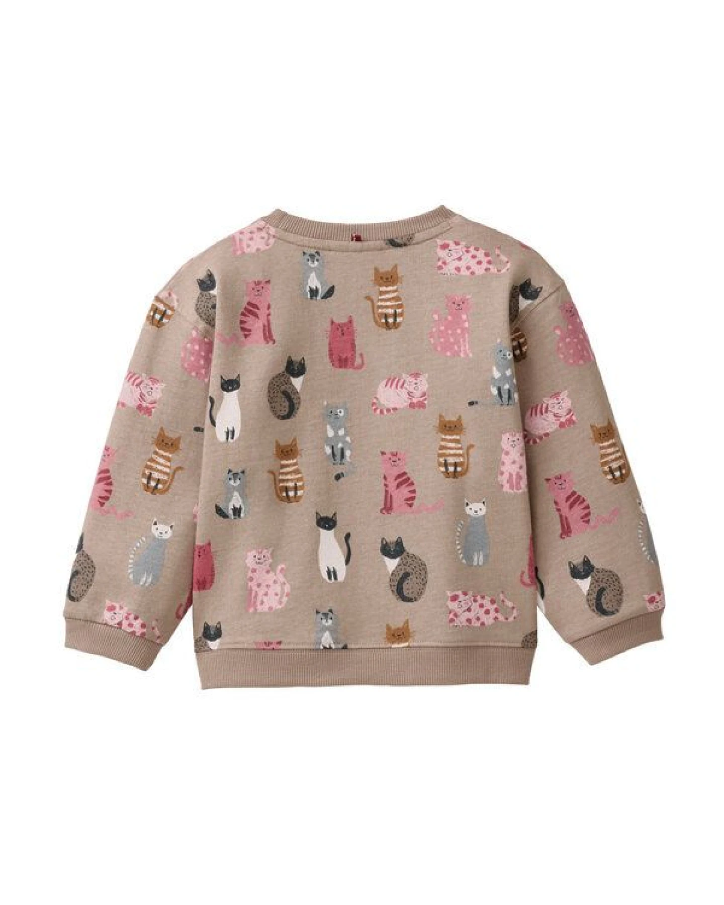 People Wear Organic Sweat Pullover, rosa und taupe, Bio-Baumwolle – Ansicht 2