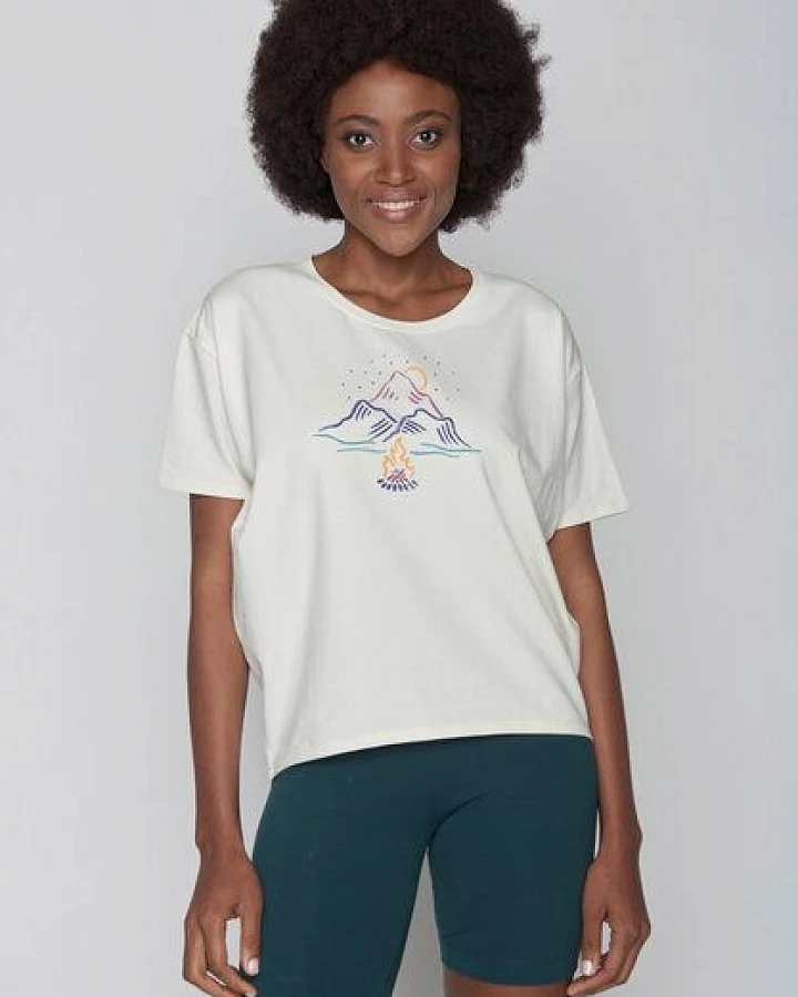 GREENBOMB Nature Aqua Fire Feel - Lässiges T-Shirt aus einem Bio-Baumwoll Mix / hochwertiger Print / Fair & Vegan