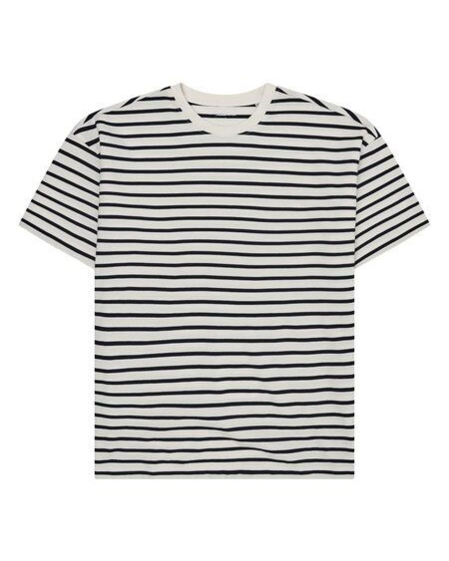 KnowledgeCotton Apparel Lockeres gestreiftes T-Shirt aus Bio-Baumwolle – Ansicht 3