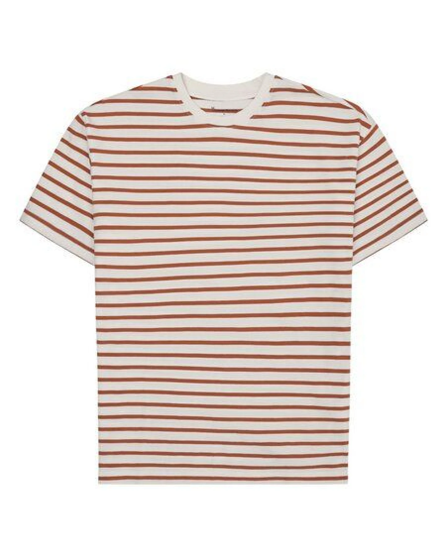 KnowledgeCotton Apparel Lockeres gestreiftes T-Shirt aus Bio-Baumwolle – Ansicht 4