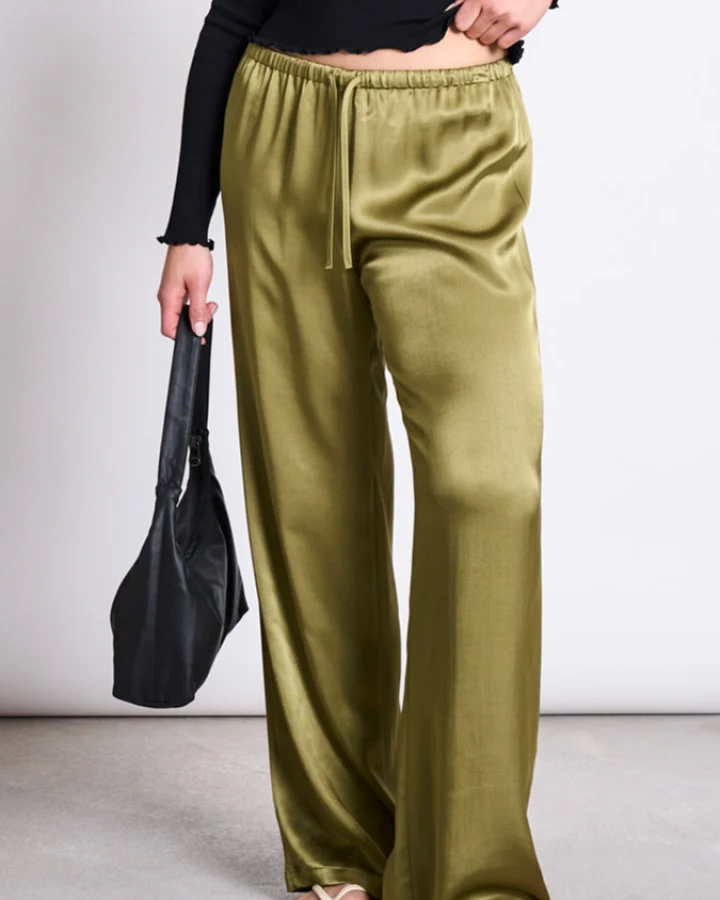 JAN 'N JUNE Damen vegan Lose Hose Fris Woody Olivgrün