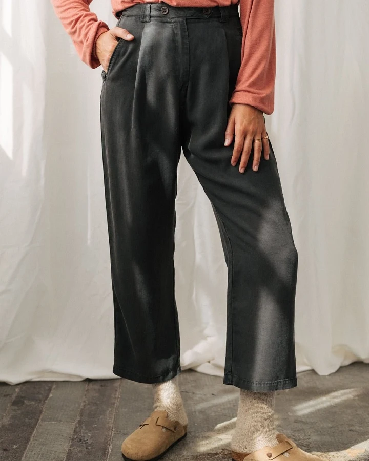 TWOTHIRDS Damen vegan Hose Salsette Dark Sand