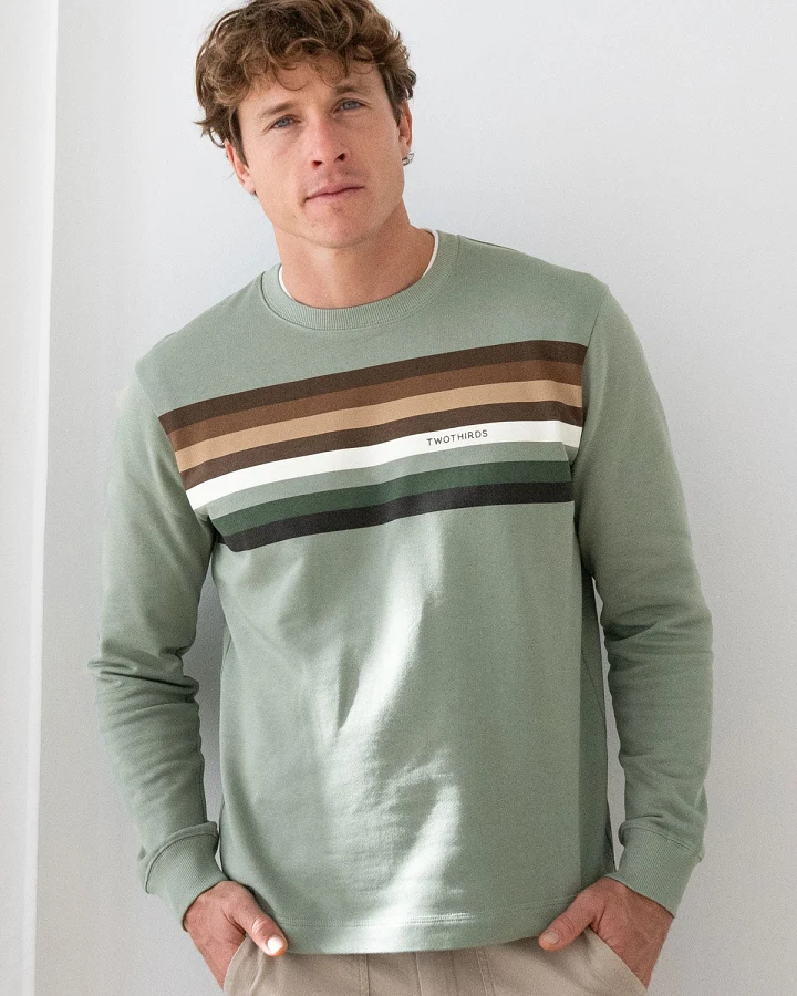 TWOTHIRDS Herren vegan Sweatshirt Mouli Hellgrün