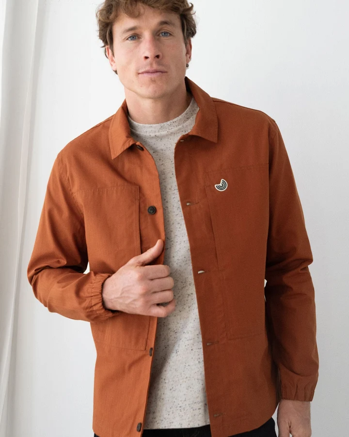 TWOTHIRDS Herren vegan Overshirt Pollock Umber Orange