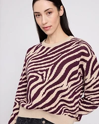 Produktseite: Strickpullover Zebra Jacquard Rot