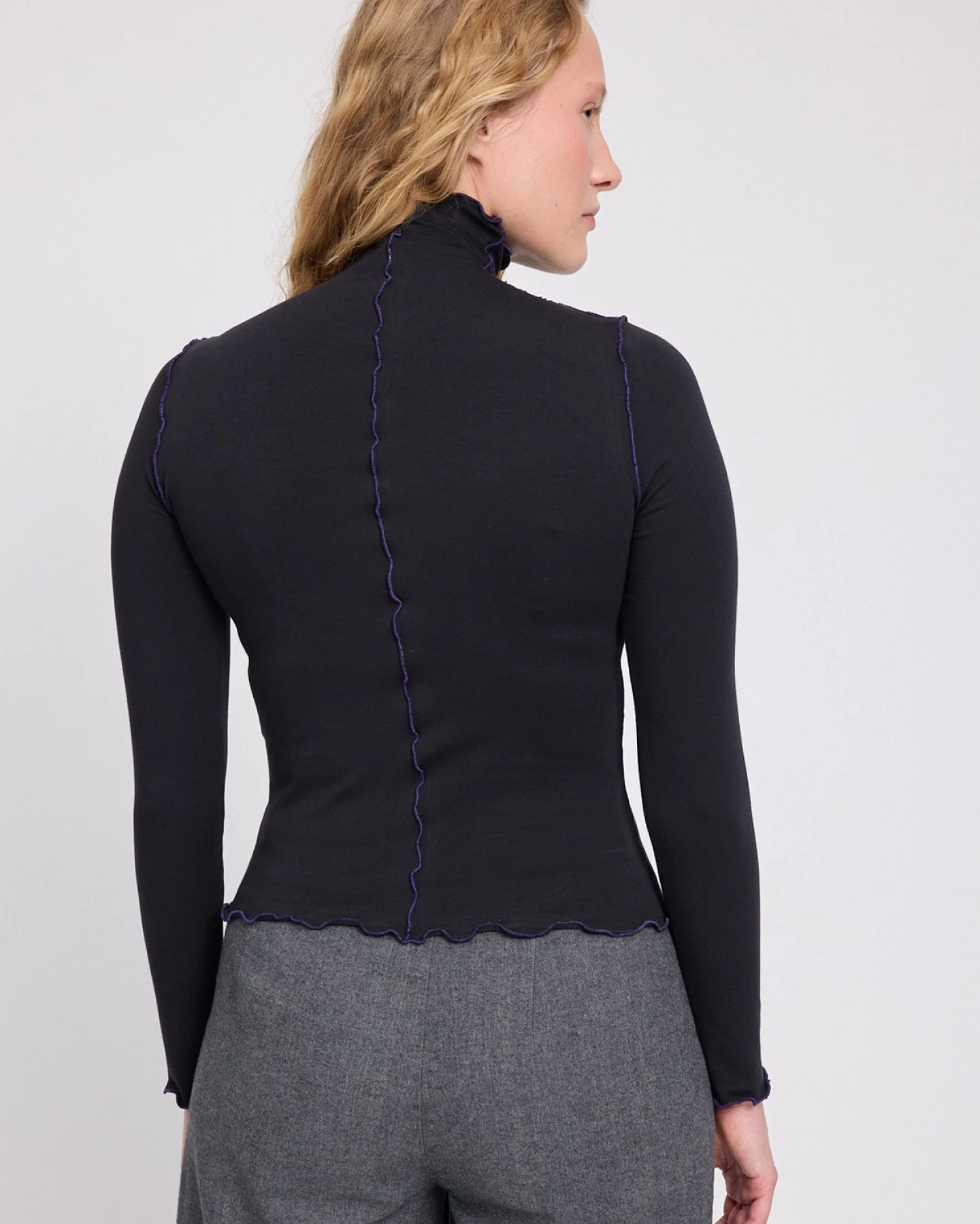 Longsleeve Babylock Hems Turtleneck Schwarz – Ansicht 6