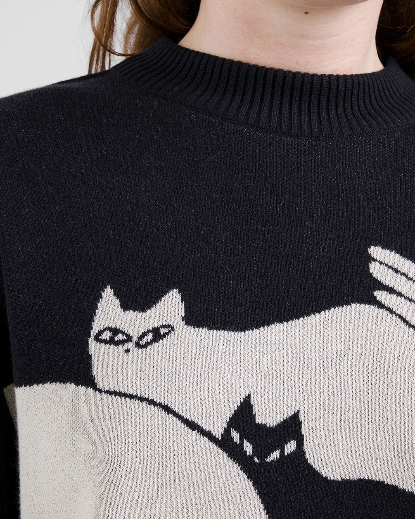 Strickpullover Limhamn Kittens Schwarz – Ansicht 4