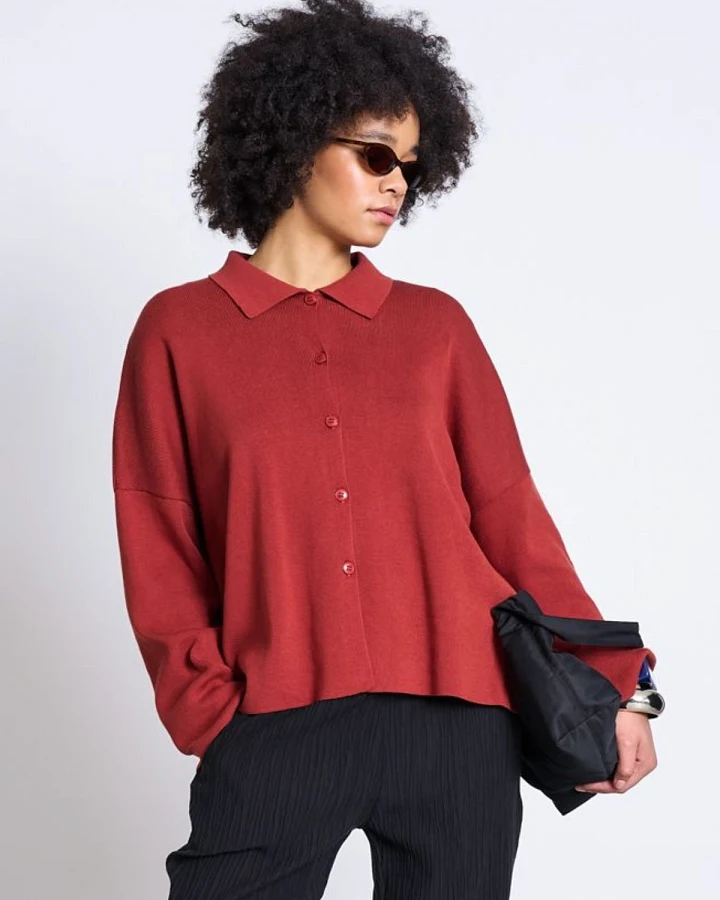 Strickjacke Anjo Rot