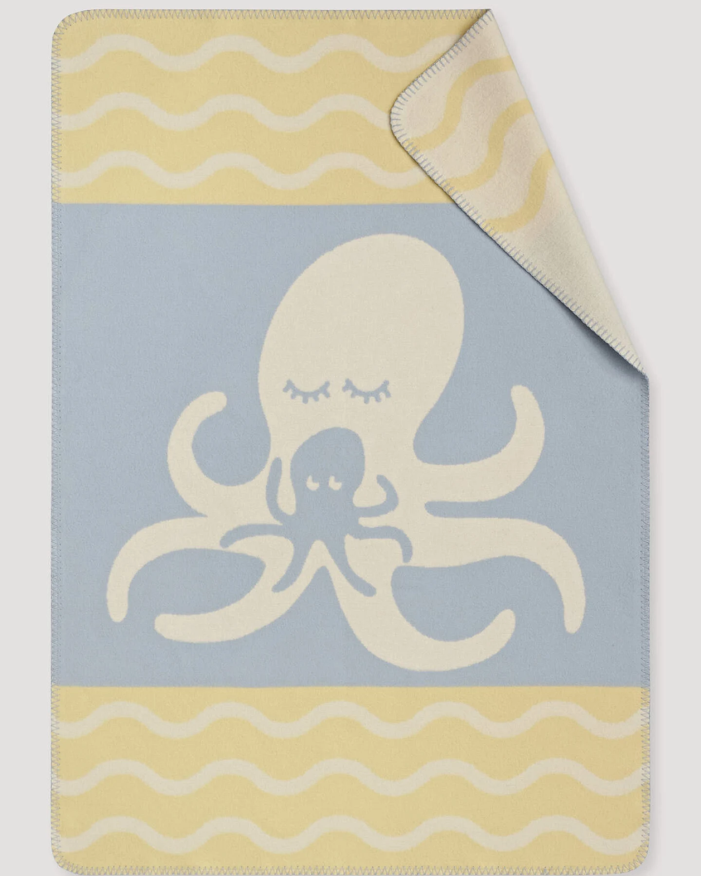 hessnatur Baby & Kinder Decke aus Bio-Baumwolle - blau - Größe 75x100 cm – Ansicht 2