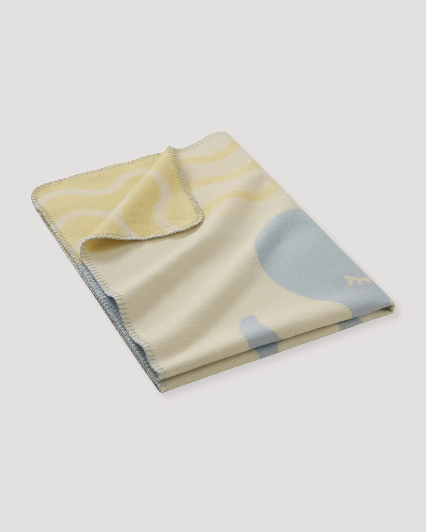 hessnatur Baby & Kinder Decke aus Bio-Baumwolle - blau - Größe 75x100 cm – Ansicht 3