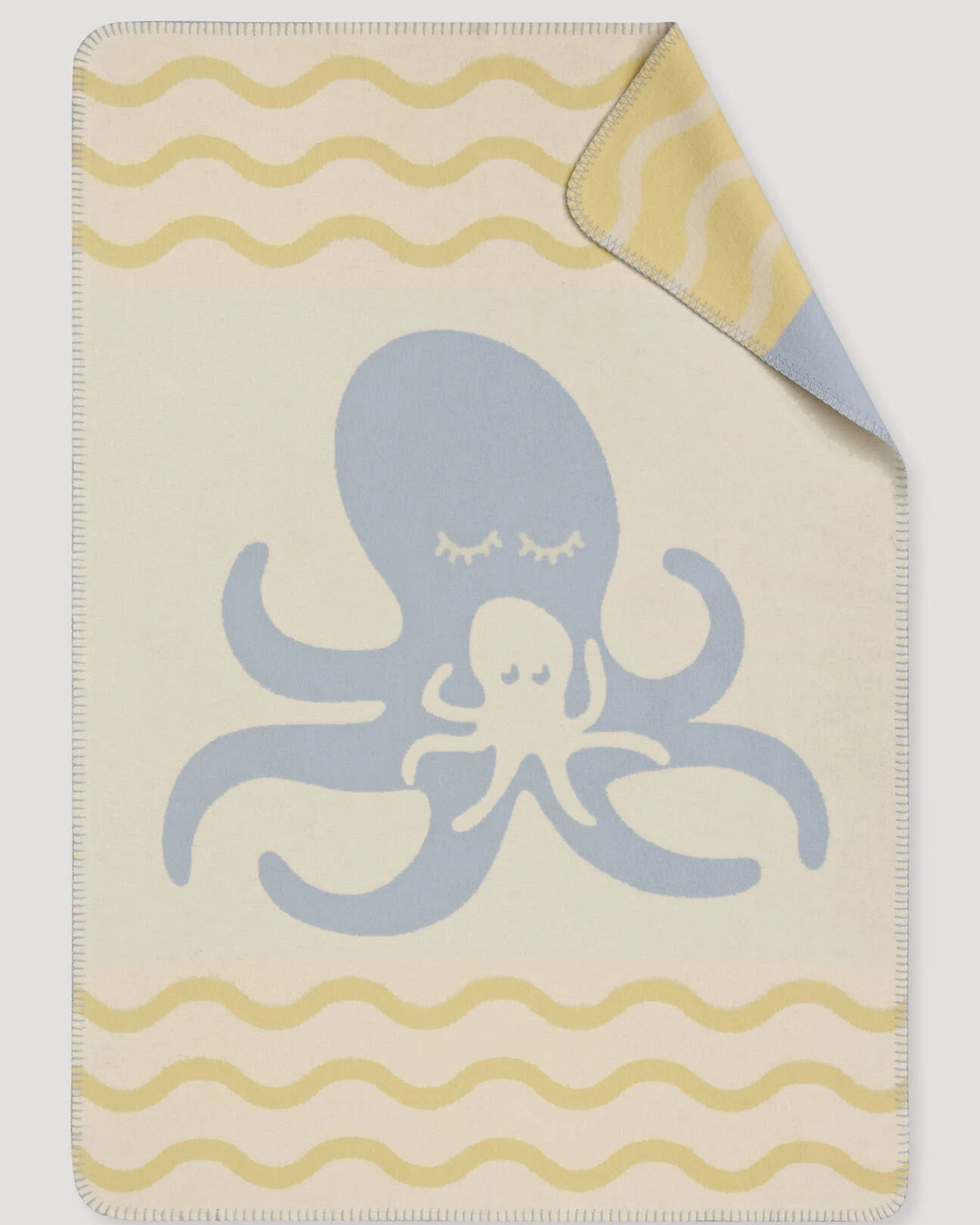 hessnatur Baby & Kinder Decke aus Bio-Baumwolle - blau - Größe 75x100 cm – Ansicht 4